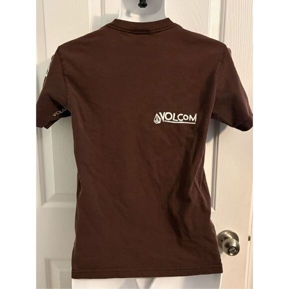 Volcom Chocolate Brown #Skeleton T-shirt. Size Small. 19” pit to pit - Picture 7 of 7